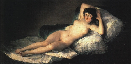 La maja desnuda, por Francisco de Goya, Madrid, Museo del Prado.
