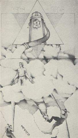 Chulifeas Fronteras, RESBALADERO, 1981,  de Justo S. Alarcn, dibujo de Richard Cisneros