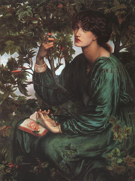 The Day Dream 1880, by Dante Gabriel Rossetti (1828-1882),  oil, The Victoria and Albert Museum in London