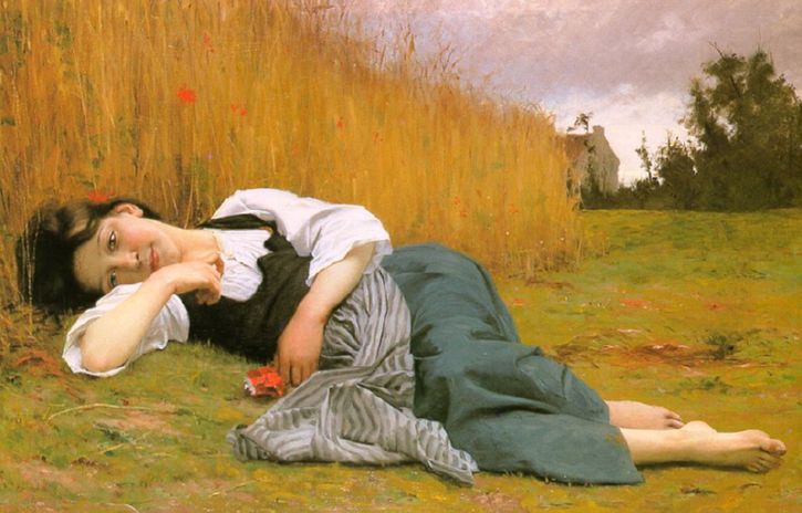 Rest at Harvest, 1865, by William-Adolphe Bouguereau, oil on cavnas, Philbrook Museum of Art, Tulsa. 