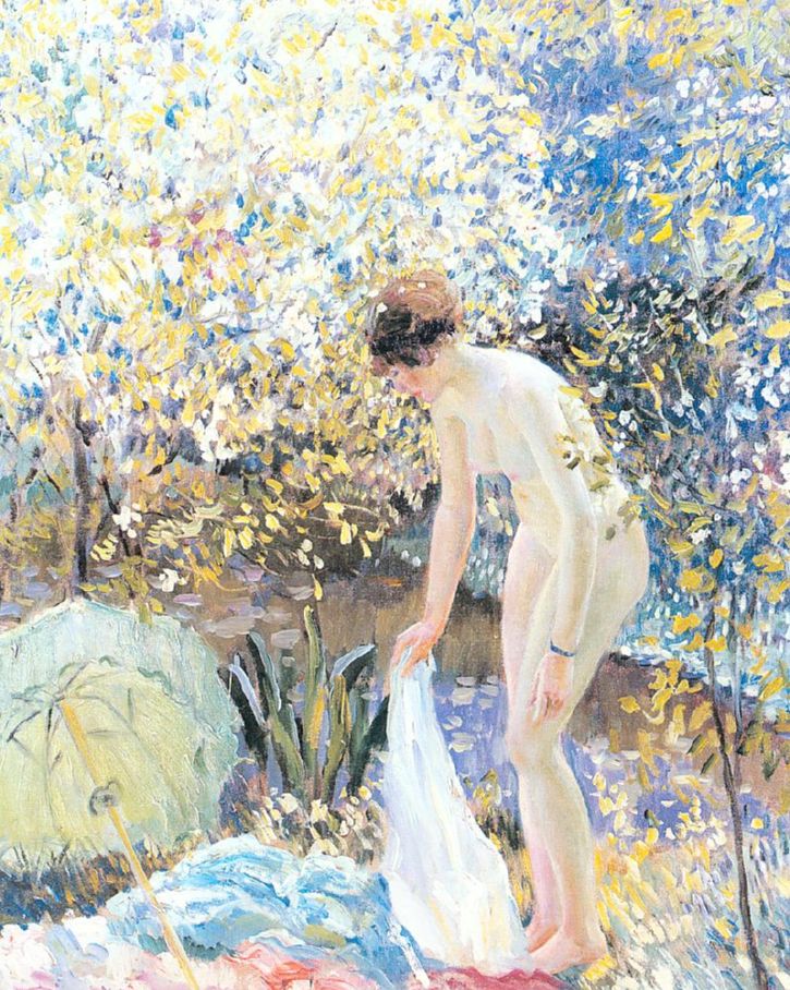 "Cherry Blossoms" by 1913, Oil on canvas, Private Collection.