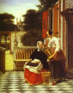 Pieter de Hooch. A Mistress and Her Maid. 1660s. Oil on canvas, 53 x 42. The Hermitage, St. Petersburg, Russia. 