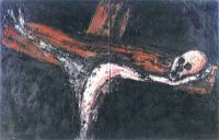 Víctor Mira. Pájaro solitario, 1988. Óleo sobre lienzo. 146 x 226 cm.