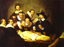 Rembrandt. Doctor Nicolaes Tulp's Demonstration of the Anatomy of the Arm. 1632. Oil on canvas. Mauritshuis Museum, The Hague, Holland