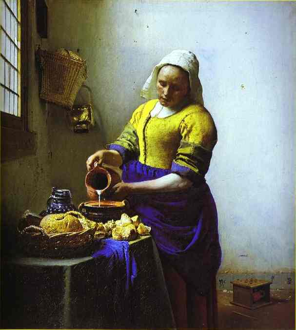 The Milkmaid, c.1658-1660. Oil on canvas. Rijksmuseum, Amsterdam, Netherlands